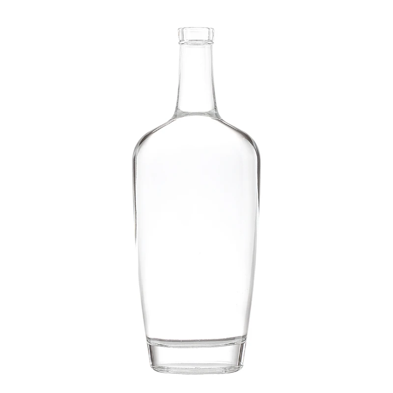 750ml Clear Glass Aspect Liquor Bottle - 12/Case, Clear Type III 21.5 mm