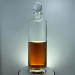 Custom cylindrical glass spirit bottles