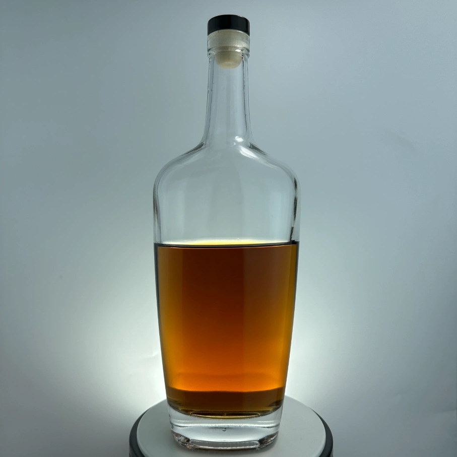 Narrow bottom glass spirit bottle