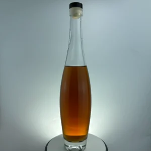 Oval glass spirit bottle