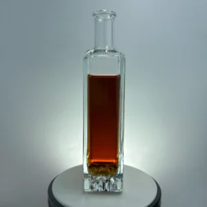 Rectangular glass spirit bottle