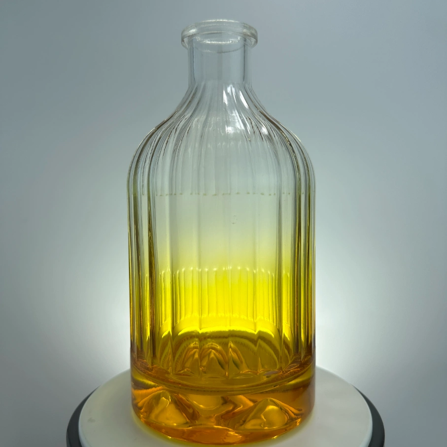 yellow glass bottle