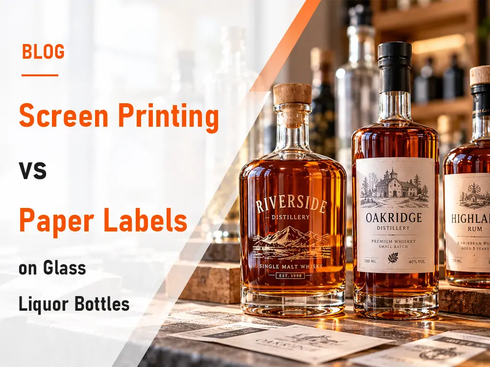 Sablon vs Label Kertas pada Botol Minuman Keras Kaca